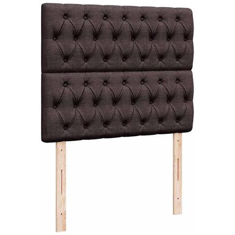Giroletto a Molle con Materasso Marrone Scuro 120x200cm Tessuto - Foto 9