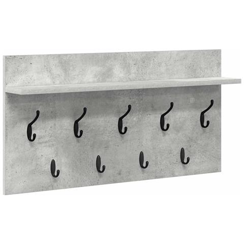 Appendiabiti a muro Grigio cemento 80 x 40 x 12 cm - Foto 1