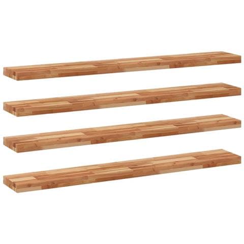 Mensole da Parete 4 pz 120x20x4 cm Legno Acacia Rifinito a Olio - Foto 1