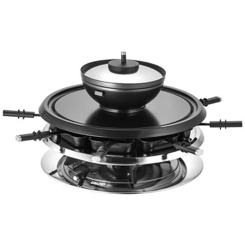 48726 griglia per raclette 8 persona (e) 1300 W Nero, Acciaio inox - Foto 1
