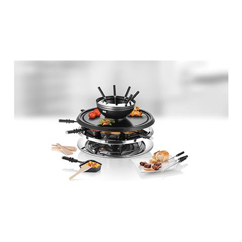 48726 griglia per raclette 8 persona (e) 1300 W Nero, Acciaio inox - Foto 13