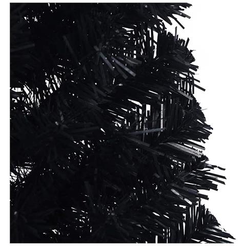Albero di Natale artificiale con luci integrate Nero 150 cm PVC - Foto 9