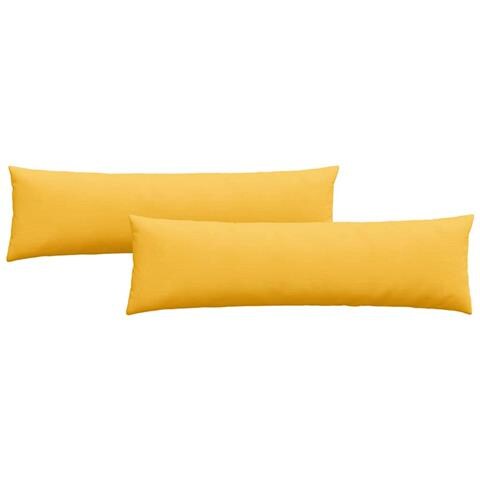 Cuscini da Divano 2 pcs Giallo Chiaro 145 x 40 cm - Foto 1