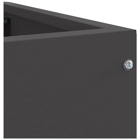 Vaso d'angolo Nero 60 x 60 x 35 cm Acciaio - Foto 9
