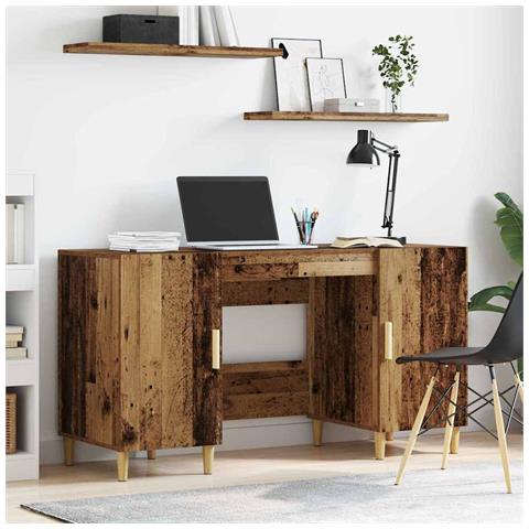 Scrivania Legno vecchio 140 x 50 x 75 cm Legno multistrato - Foto 2