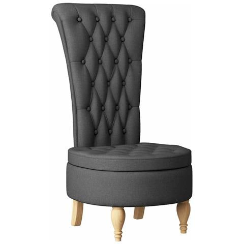 Poltrona Slipper Grigio scuro 56,5 x 70 x 110 cm Tessuto - Foto 1