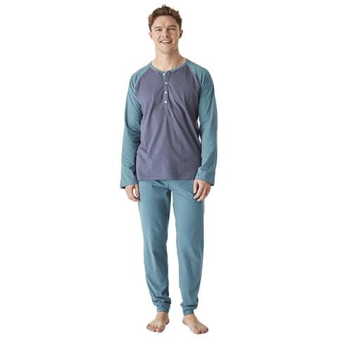 Pigiama Da Uomo In Cotone A Maniche Lunghe Jjb12 - Foto 1