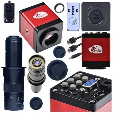 Set Microscopico Draco Red Pro 2 In 1 - Fotocamera 2mp Hdmi /vga + Obiettivo 180x | Alta Qualità Immagine, Precisione, Versatilità - Foto 1