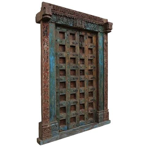 Porta In Legno Marrone 155x37x226h Cm - Foto 1