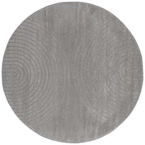 Tappeti per area Rotondo GALATI Grigio Ø 120 CM Poliestere - Foto 1