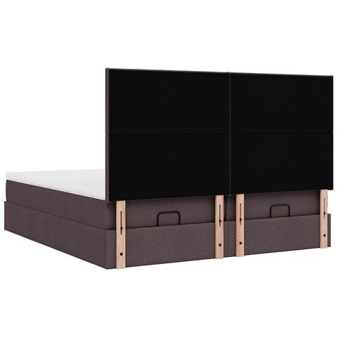 Struttura Letto Pouf con Materassi 160x200 cm in Tessuto - Foto 9
