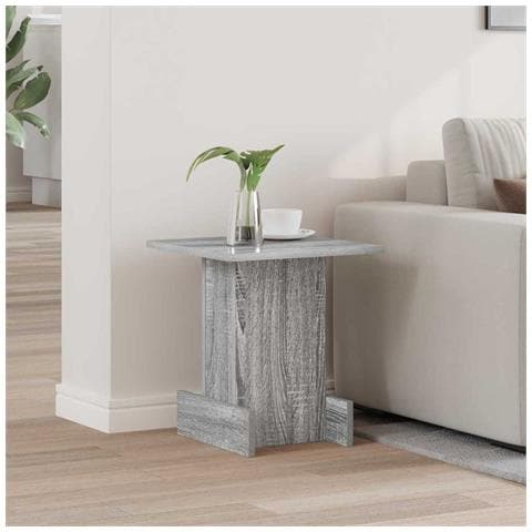Tavolino Grigio Sonoma 35,5 x 35 x 40 cm Legno multistrato - Foto 2