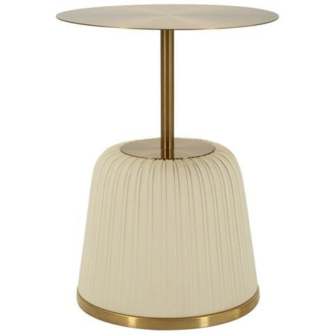 Tavolino Vkh1097-bianco-metallo-40x40x55 Cm - Foto 1