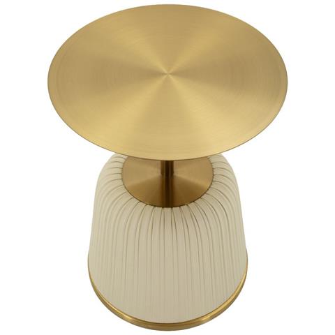 Tavolino Vkh1097-bianco-metallo-40x40x55 Cm - Foto 2