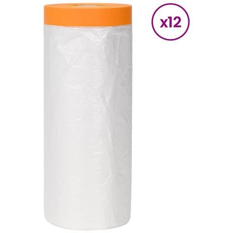 Telo per polvere con nastro adesivo 12 pcs 240 x 2000 cm HDPE - Foto 1
