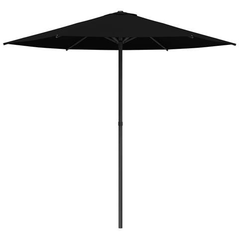 Ombrello da giardino 230 x 230 cm Poliestere Rettangolare Nero - Foto 1