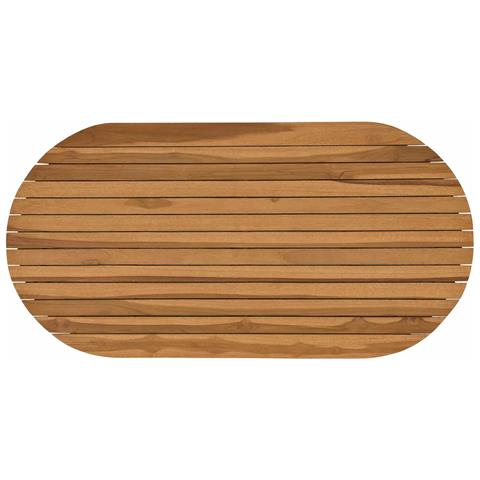 Piano del tavolo 100 x 50 x 3,5 cm Ovale Legno di teak solido - Foto 1