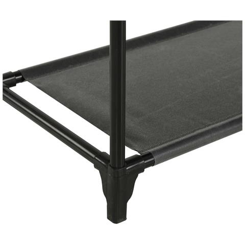 Appendiabiti Acciaio e Tessuto non Tessuto 55x28,5x175cm Nero - Foto 9