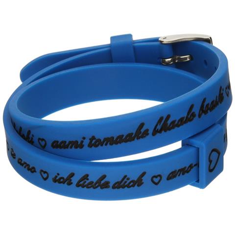 Mod. I Love You Silver - Bracciale In Silicone / silicone Bracelet - Foto 1