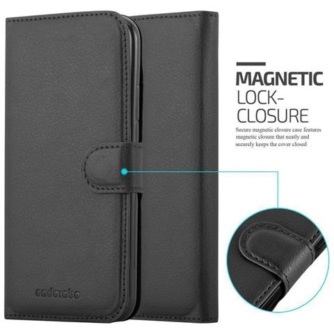 Cadorabo Custodia Compatibile Con Apple Iphone Xr In Nero Carbone - Coperchio Protettiva Con Chiusura Magnetica, Funzione Stand E Tasca Per Le Carte - Foto 5