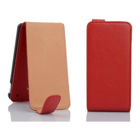 Custodia Compatibile Con Htc One M4 Mini In Rosso Cremisi - Coperchio Protettivo In Design Flip Realizzato In Similpelle Testurizzata - Foto 2