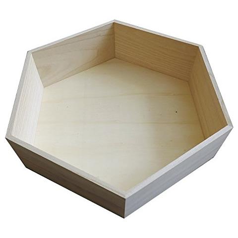 Scaffale Esagonale In Legno 30 X 26 X 10 Cm - Foto 2