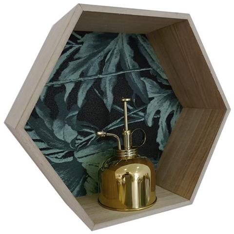 Scaffale Esagonale In Legno 30 X 26 X 10 Cm - Foto 5