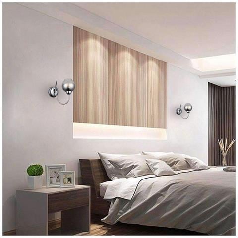 Lampada A Parete Kromo Applique - Da Soffitto, Parete - Cromo Metallo, Vetro, 25 X 25 X 25 Cm, 1 X E27, 40w - Foto 2