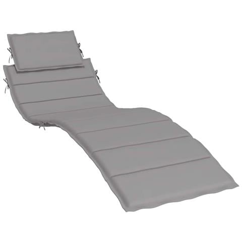 Cuscino Per Lettino Prendisole Grigio 186x58x4 Cm - Foto 1