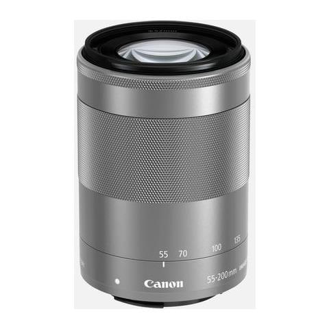 EF-M 55-200mm f / 4.5-6.3 IS STM, 17/11, 55 - 200 mm, EF-M, 88 - 320 mm, , Argento - Foto 2
