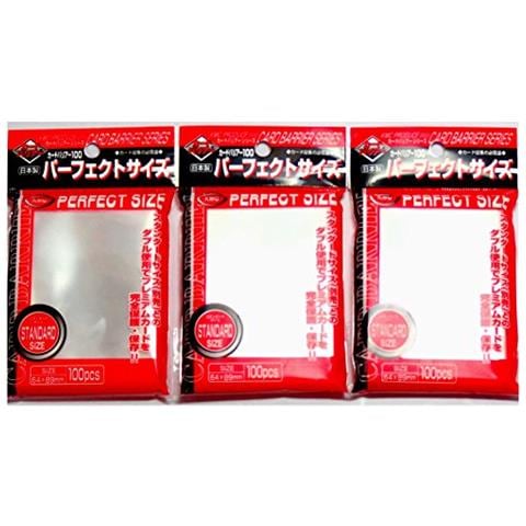 100 Pochette Per Carte Barriera Di Dimensioni Perfette, Buste Morbide, Confezione Da 3totale 300 Pochette Pacchetto Originale Komainu-dou], Trasparente - Foto 1