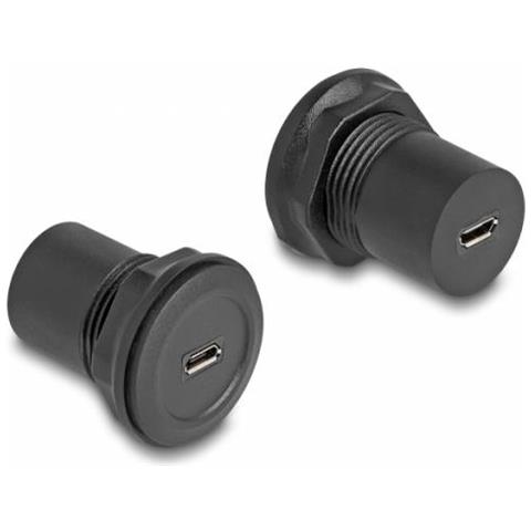 66743 Adattatore Per Inversione Del Genere Dei Cavi Usb 2.0 Type Micro-b Nero - Foto 1