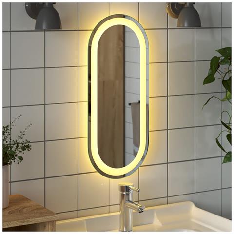 Specchio Da Bagno Led 60x25 Cm Ovale - Foto 10