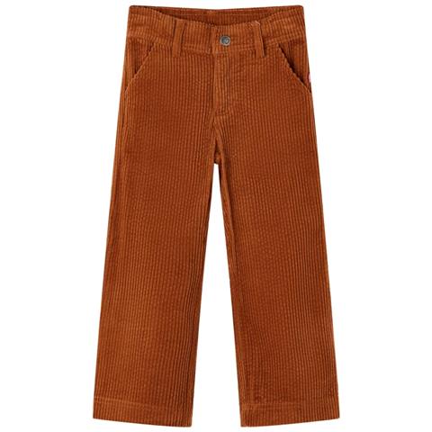 Pantaloni Per Bambini In Velluto A Coste Cognac 128 - Foto 1