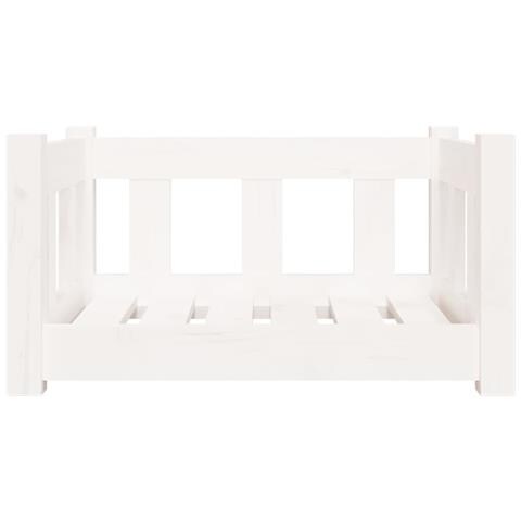 Cuccia Per Cani Bianca 55,5x45,5x28cm In Legno Massello Di Pino - Foto 2