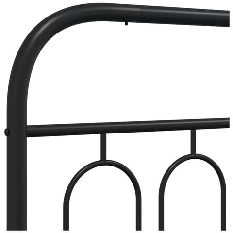 Giroletto Con Testiera In Metallo Nero 75x190 Cm - Foto 8