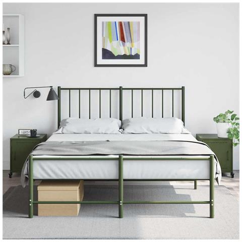 Comodini 2 pz Verde Oliva 36x39x43,5 cm in Acciaio - Foto 10