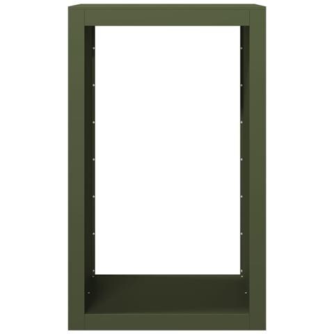 Rastrelliera Per Legna Da Ardere Verde 60x40x100 Cm In Acciaio - Foto 2