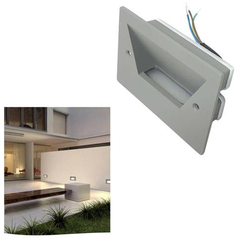 Faretto 3 W Led Luce Calda Segnapasso Da Muro Scale Giardino Es49gc - Foto 1