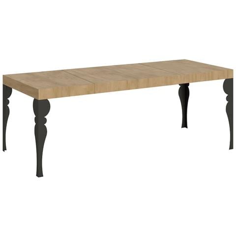 Tavolo Allungabile 90x180/284 Cm Paxon Premium Quercia Natura Telaio Antracite - Foto 1