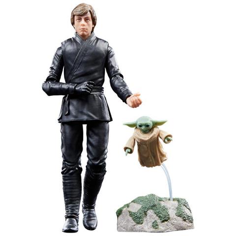 Luke Skywalker E Grogu Articolati Star Wars Serie Nera Con Accessori, Nero - Foto 1