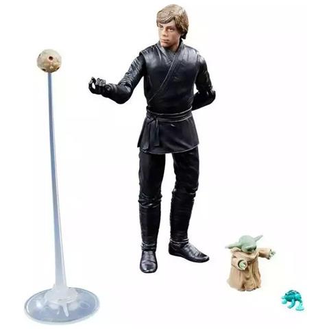 Luke Skywalker E Grogu Articolati Star Wars Serie Nera Con Accessori, Nero - Foto 2