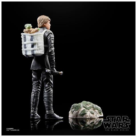 Luke Skywalker E Grogu Articolati Star Wars Serie Nera Con Accessori, Nero - Foto 5