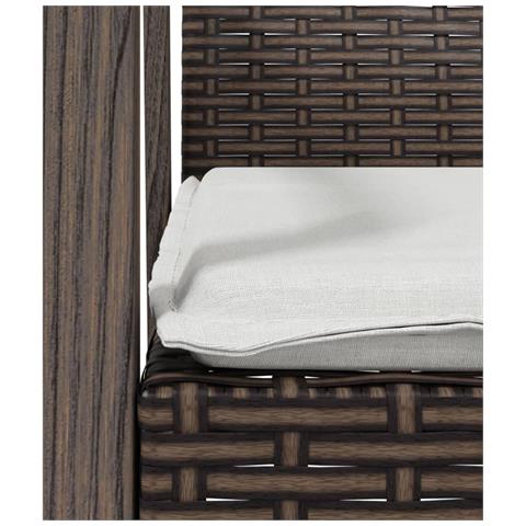 Set Pranzo da Giardino 5pz con Cuscini in Polyrattan e Acciaio - Foto 10