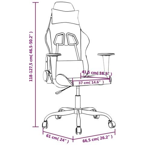 Sedia da Gaming Massaggiante Rosso e Nero in Similpelle - Foto 10