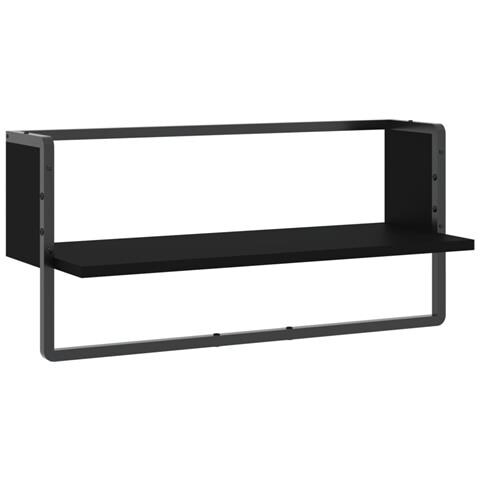 Mensola Da Parete Con Asta Nera 65x25x30 Cm - Foto 2