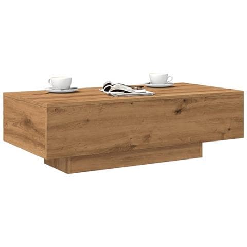 Tavolino Salotto Rovere Artigianale 100x49,5x31cm Multistrato - Foto 1