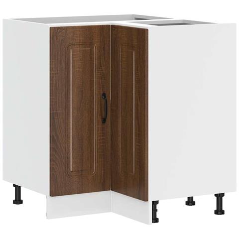 Mobile Base Ad Angolo Cucina Kalmar Rovere Marrone Truciolato - Foto 2