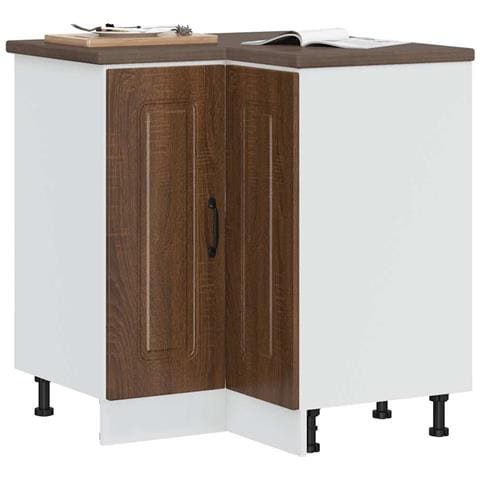 Mobile Base Ad Angolo Cucina Kalmar Rovere Marrone Truciolato - Foto 1