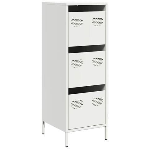 Credenza Bianca 39x35x103,5 Cm In Acciaio - Foto 2